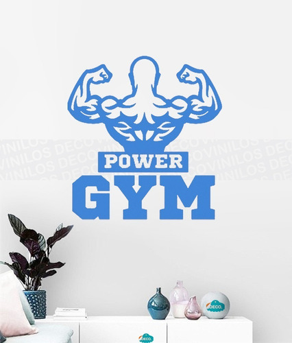 Vinil Decorativo Deporte Power Gym