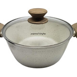 Panela Caçarola Cerâmica Antiaderente Marmol Indução 24 Cm