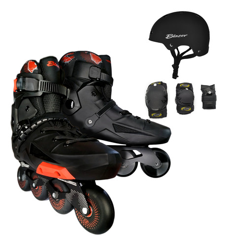 Patines Freeskate Semiprofesionales Rudo /protecciones+casco