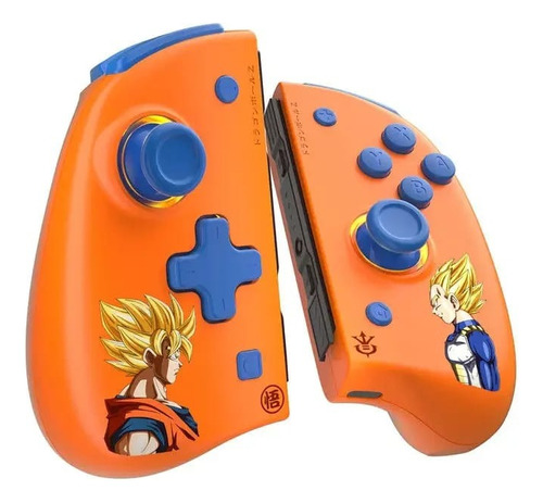 Joycons Dragon Ball Z Nintendo Switch + Estuche + Grip