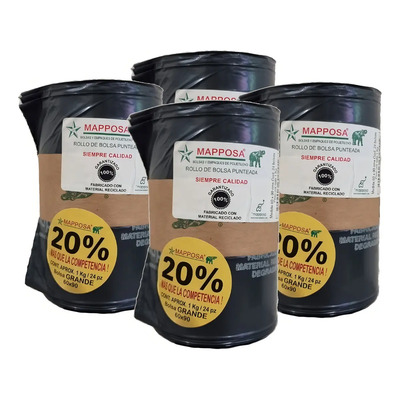 Bolsa Para Basura 60x90 - 4 Rollos Negro | MercadoLibre