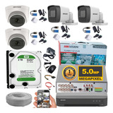 Kit Hikvision 5 Mpx Dvr 8 Canales + 4 Cámaras + D D