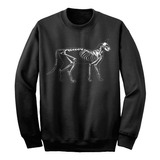 Sudadera-sueter Dama - Gato Esqueleto - Skull, Goth Punk