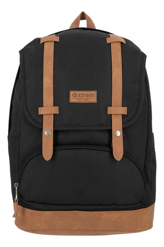 Mochila Para Notebook 16  De Hombre Straps Negra