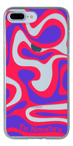 Funda Para iPhone Para Mujer Curvas Rojas Con Tu Nombre