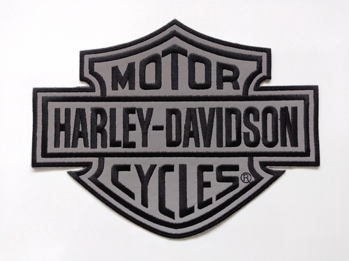 Parche Bordado Harley Davidson Bordado Reflectivo Con Negro 