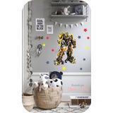 Vinilo Decoración Infantil Transformers Bumblebee De 45 Cm