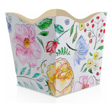 Cachepot De Papel Pote 6 Pp 7x7x5,5cm Floral Draw Com 10 Un