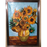 Cuadro Pintura En Oleo: Jarrón Con 12 Girasoles, De Van Gogh