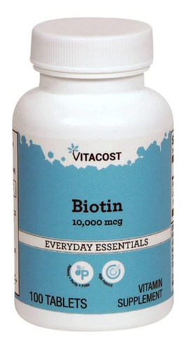 Biotina 10.000 Mcg 100 Tabletes Importado Cod. 110