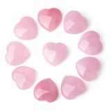 Piedras De Cuarzo En Forma De Corazon Color Rosa 5 Piezas