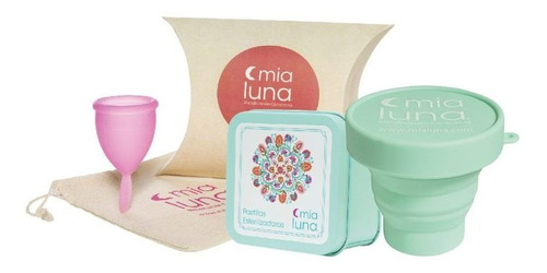 Pack Mialuna:copa Menstrual + Pastillas Esterilizadoras+vaso