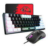 60% Gaming Keyboard And Mouse Combo Samll Mini Rgb Backli Ab