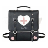 Bolsa Mochila Anime Crossbody Kawaii Lolita Escolar De Viaje U Oficina  Negra 