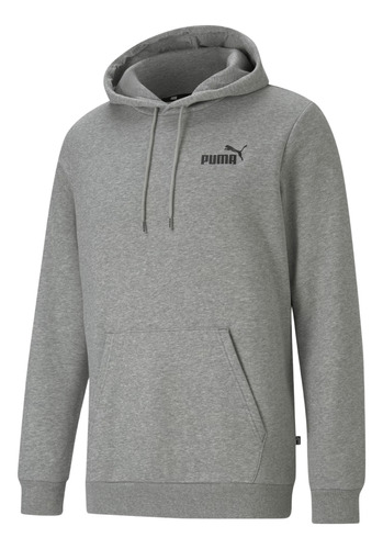 Buzo Con Capucha Puma Essential Small Logo Hombre Gris