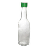 Botella Vidrio Mini Esencia Salsas 180 Cc Con Tapa X42 