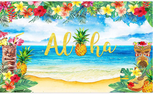 5x3ft Aloha Telón De Fondo Verano Luau Flores Tropical...