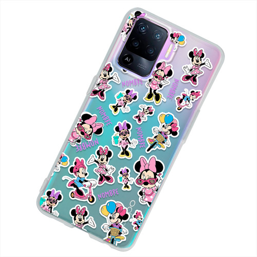 Funda Para Oppo Minnie Mouse Personalizada Con El Nombre