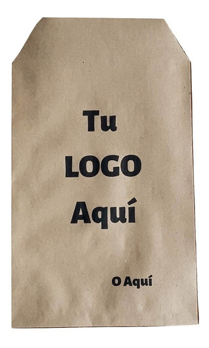 Sobre 20,5x28 Cm Bolsa Papel Kraft Madera Personalizada 50 U