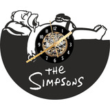 Reloj De Pared The Simpsons Calado En Madera Deco Negro