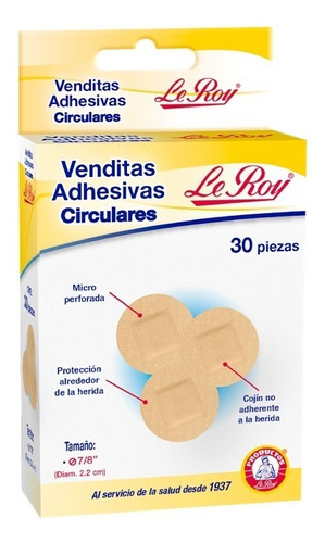 Vendita Adhesiva Circular Elástica Tela Curita Herida Leroy Piel