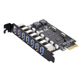 Placa Pci-e X1 A Usb3.0 Pci Express A 7 Puertos Usb3.0 5gb/s