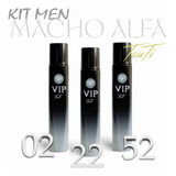 Touti Kit Macho Alfa 03 Perfumes /02/22/52 - 212 Vip Men / Vip Sauvage / One Vip Million/ Os Mais Vendidos - Alta Fixação