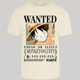 Playera Cartel Wanted Monkey D Luffy One Piece $250