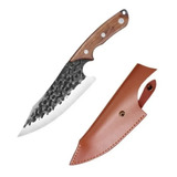 Cuchillo Parrillero Carnicero Acero Mango Madera 30 Cm