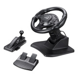 Pc Racing Gaming Pedal Del Volante Universal Usb Car Negro