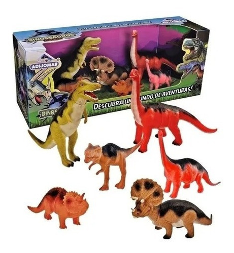 Kit Com 6 Dinossauros Coleção Miniaturas Jurassic Park