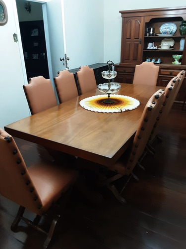 Lindo Conjunto De Sala De Jantar Em Cerejeira Pura!