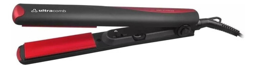 Planchita De Pelo Ultracomb Gloss Ap-4402 Negra Y Roja 220v