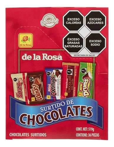 Chocolates  Surtidos De La Rosa Con 36 Piezas