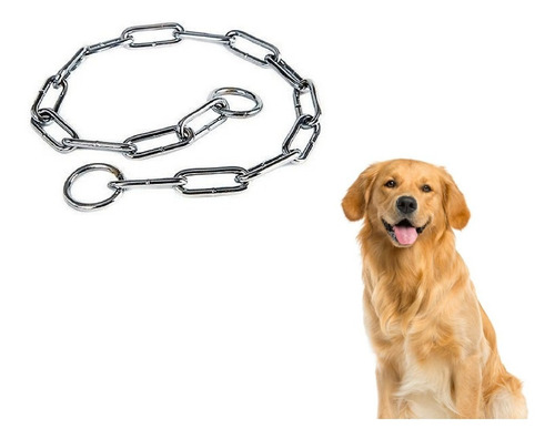 Collar Ahorque Perros Adiestramiento Paseo Eslabon 60 Cm 