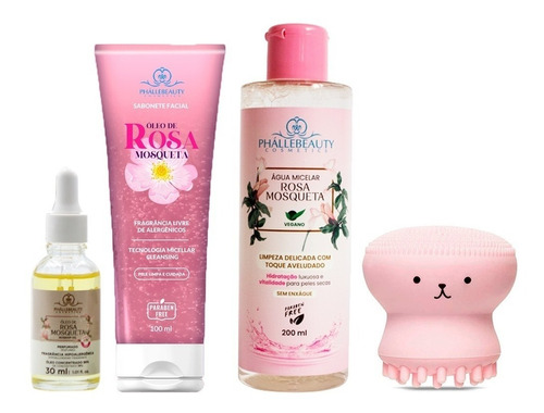 Kit Skin Care Phallebeauty Rosa Mosqueta 4 Itens