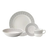 Set Vajilla 16 Pzas Corona Amaranta 4x4 Platos Tazas Ceramic