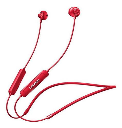 Auricular Bluetooth Lenovo Sh1 Waterpoof Ipx5 Color Rojo