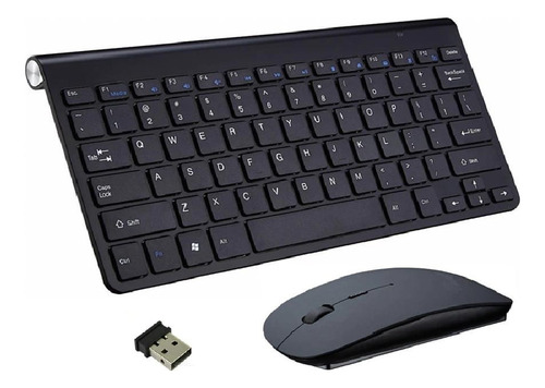 Kit Teclado Slim + Mouse Sem Fio 2.4g Ultra Fino Pc Notebook