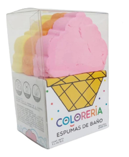 Espuma Baño X3 Coloreria Infantil Jugar Bañera Tienda Pepino