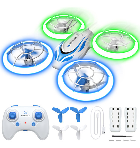 Heygelo Drones S60 Para Niños, Mini Dron Con Luces Led Par.