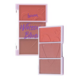 Kit 3 Blush Facial Em Pó Paleta 3 Em 1 Matte Luisance 6g