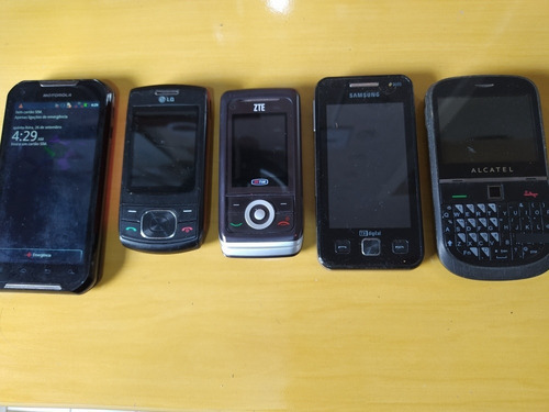 Lote 5 Aparelhos Diversas Marcas LG Samsung Zte Motorola 