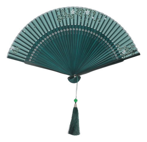 Ventilador De Mano Plegable Bamboo Fan Vintage Miss