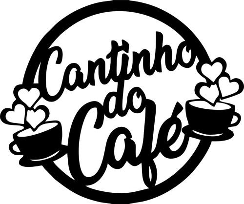 Cantinho Do Café Redondo Com Coração Mdf 3mm