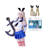 Disfraz Conejita Shimakaze Cos Colegial Marinerita+peluca