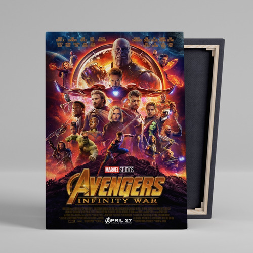 Cuadro Avengers Infinity War Cine Canvas Con Bastidor 60x40