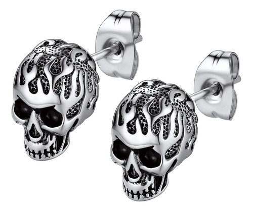 Pendientes De Calavera Vintage Joyería Gótica De Halloween A