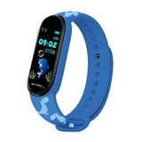 Reloj Smart Band Kids Netmak Bluetooth Android Ios Fit Azul