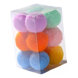 5 X 12 Uds Bolas De Peluche Elásticas Juguetes Para Gatos